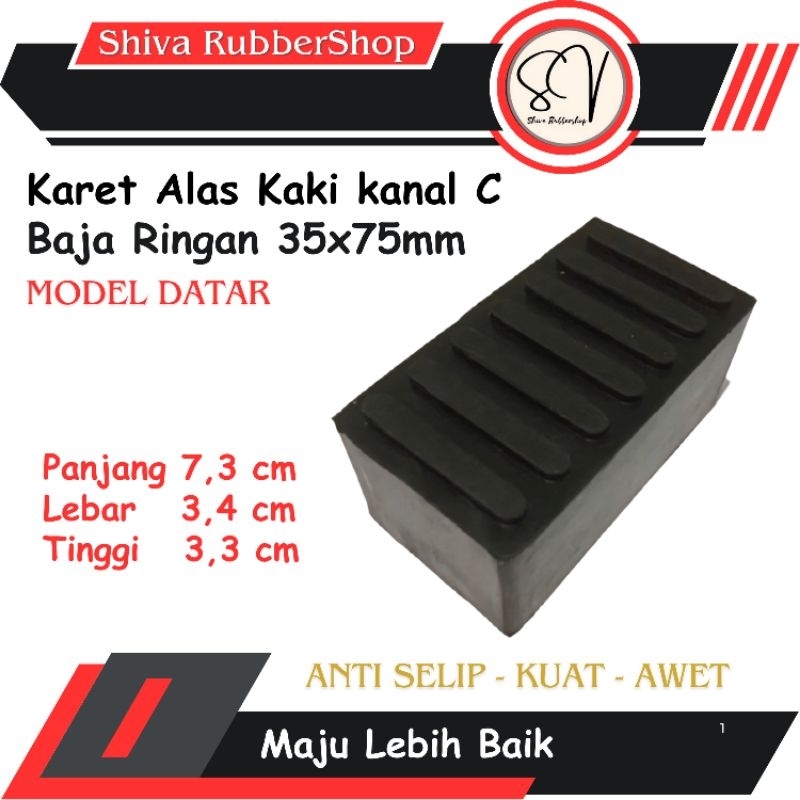 Karet Baja Ringan Datar Kanal C - Karet Alas Kaki Baja Ringan - Karet Baja Ringan Canal C