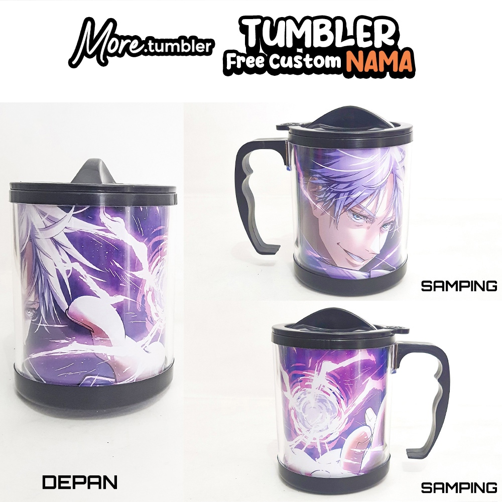 Tumbler MUG SATORU GOJO / cangkir MUG gelas JUJUTSU KAISEN / ANIME / unofficial