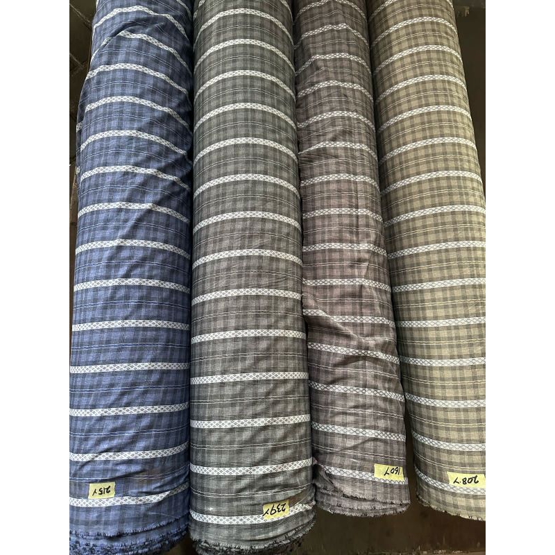 Bahan katun madinah motif salur bahan baju gamis  koko.harga 0.5Meter