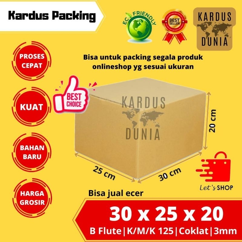 

kardus packing box UK 30x25x20cm