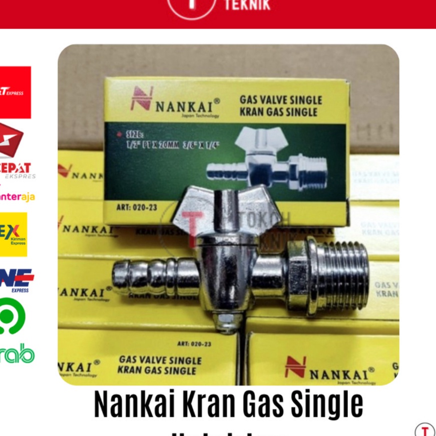 Promo Nankai Keran Gas Single 12 Inch x 38 Inch  Stop Kran LPG Single 12 x 38
