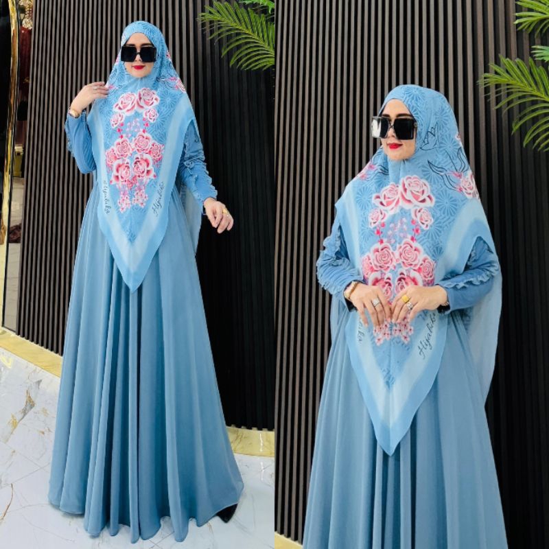 lutfiya syari / gamis mewah / gamis ceruty babydoll / branded