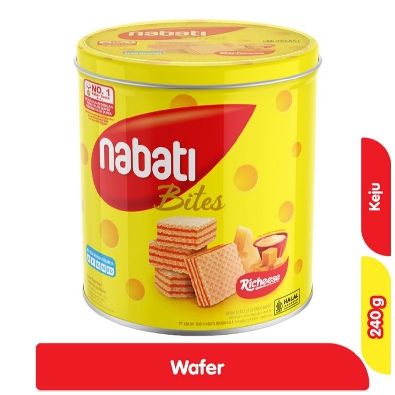 

NABATI Bites Richeese Wafer Keju Kaleng 240 g