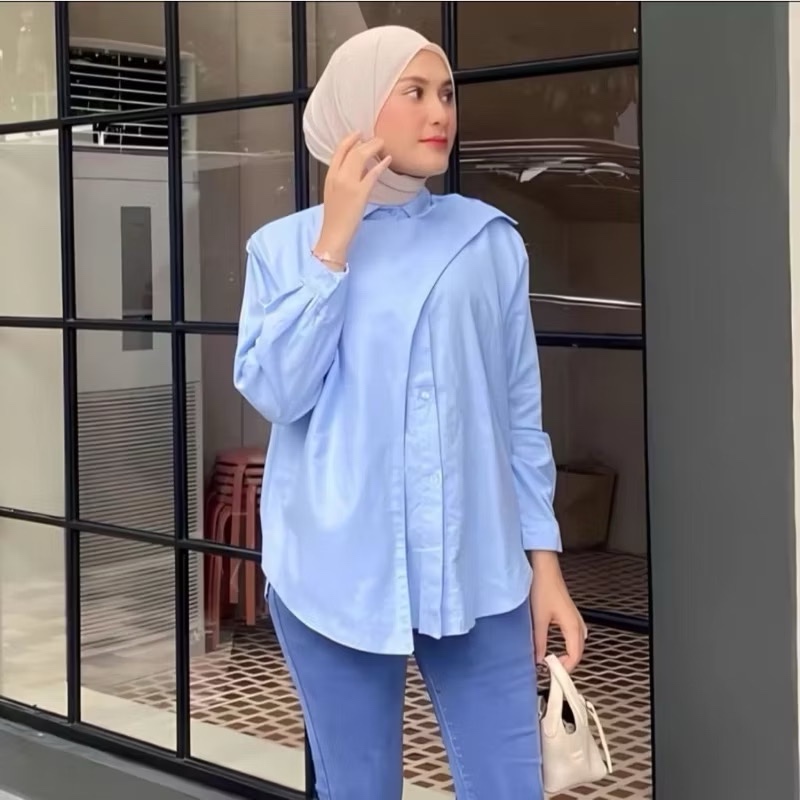 Aluna-Kemeja Wanita Hawa Shirt - Oversize Atasan Wanita Hijab