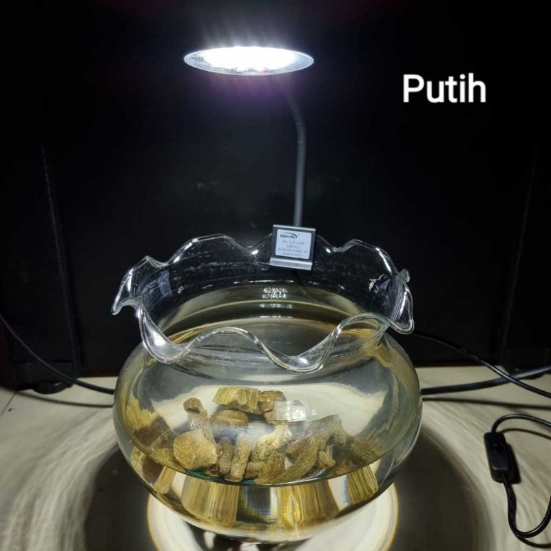 Lampu Jepit Kecil Aquarium Aquascape Mini Lamp 3 Mode Toples SAKKAI PRO LED 311 Murah Biru Putih