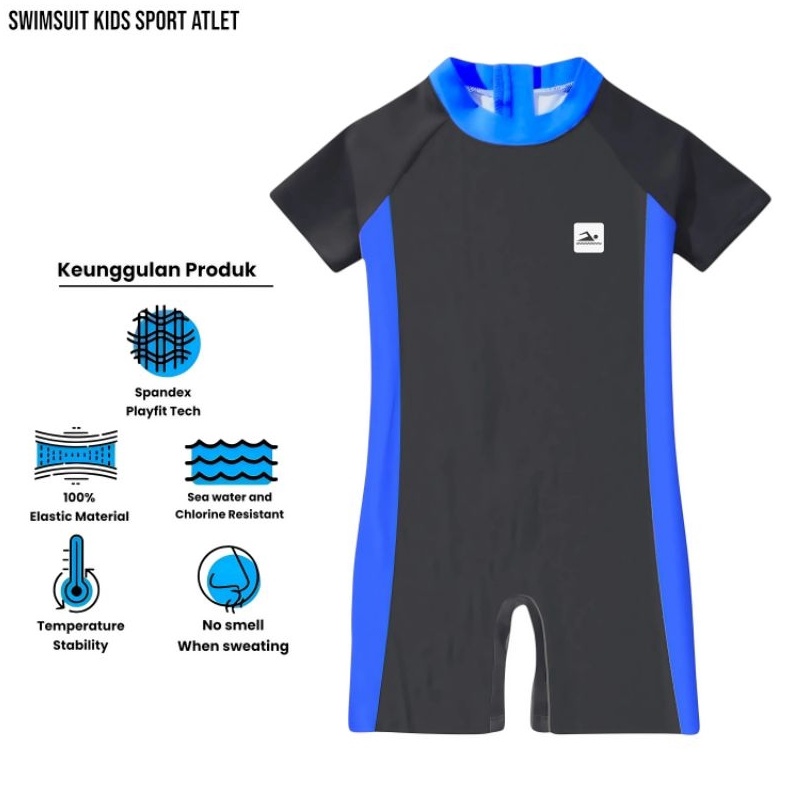 KODE B75K baju renang anak polos baju renang anak laki laki baju renang anak perempuan usia 1 2 3 4 