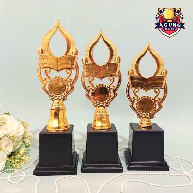 Piala Masjid 1 Set ( Berisi 3 Piala )/Piala Set Lomba Keagamaan/Piala set sealer lomba Maulid Nabi