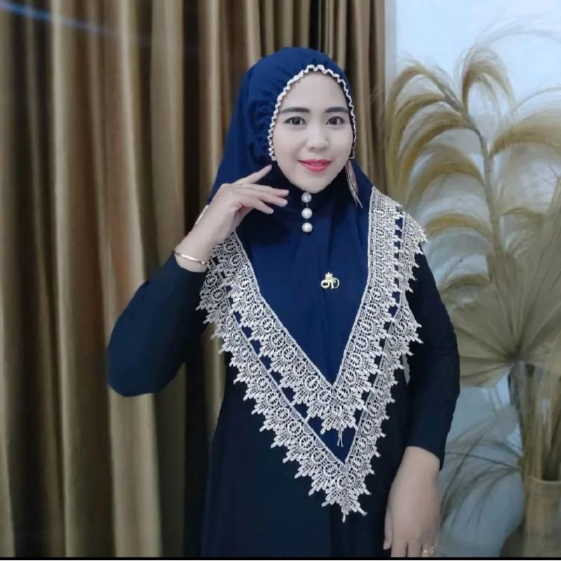 JILBAB FO SALWA KERUT DAHI RENDA 2 TUMPUK MEWAH