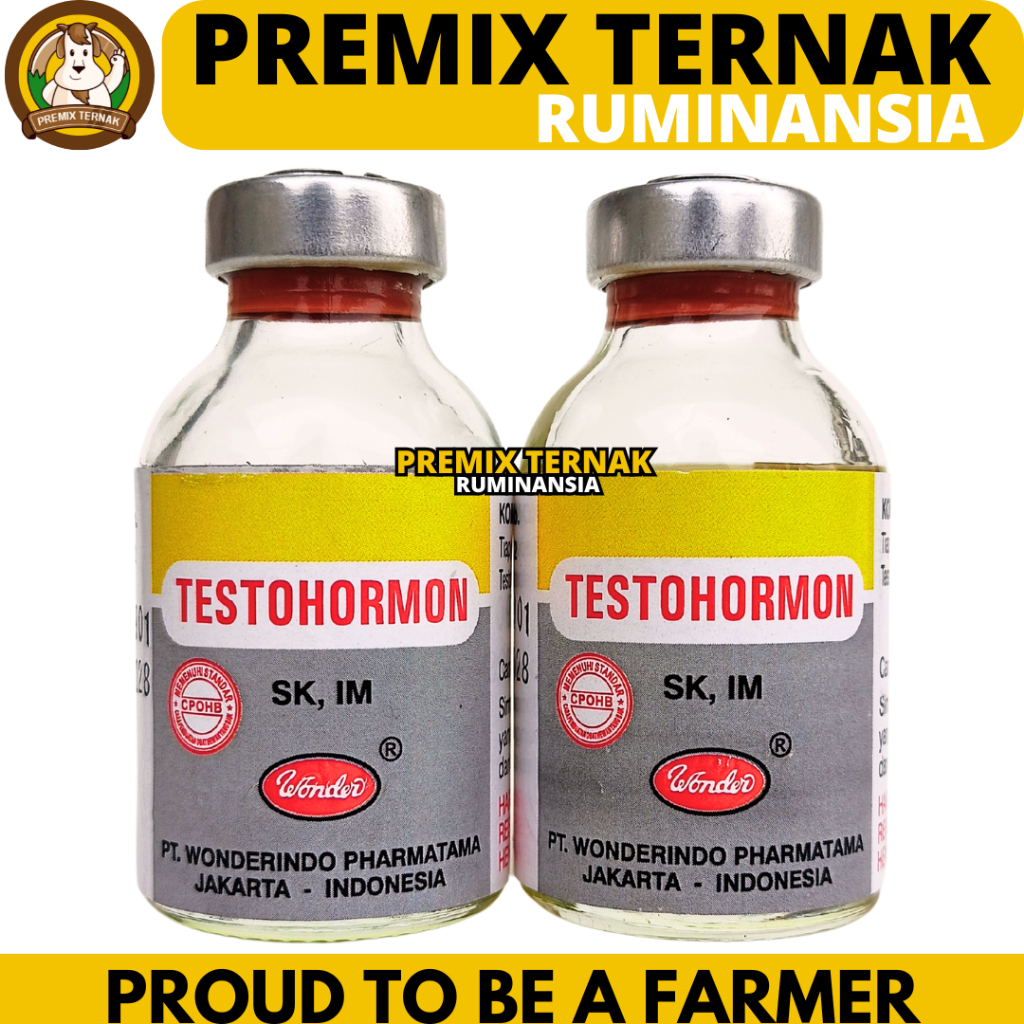 TESTOHORMON 20 ml - Hormon Tingkatkan Reproduksi Hewan Jantan Betina Wonder