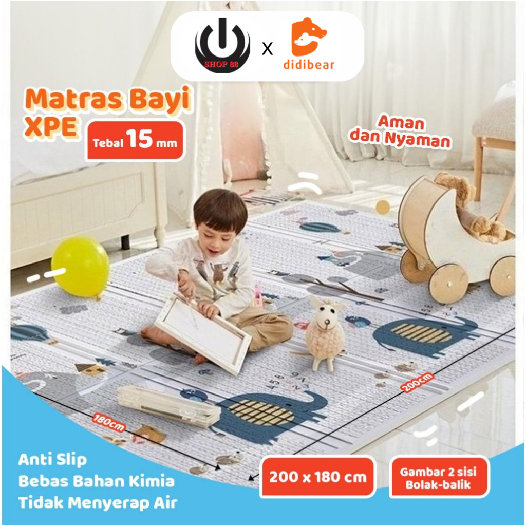 Ultrashop X Didibear SNI PRODUK LOKAL KARPET BAYI MEREK Didibear ANAK  XPE ANTI KOTOR/ PLAYMATE / MA