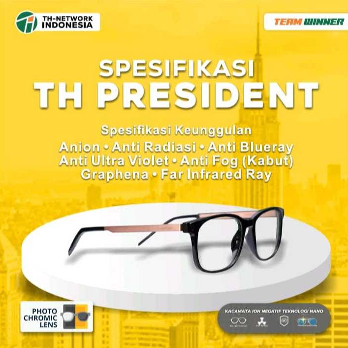 Kacamata Ion Premier TH-President Original Kacamata Terapi Mata Katarak Glaukoma Rabun Minus Plus