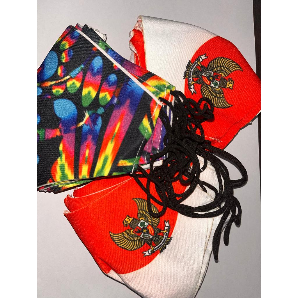 Masker Dewasa 1Lusin (12pcs) //Masker Mulut//Masker Scuba//Masker Tali //Masker Motif Dewasa