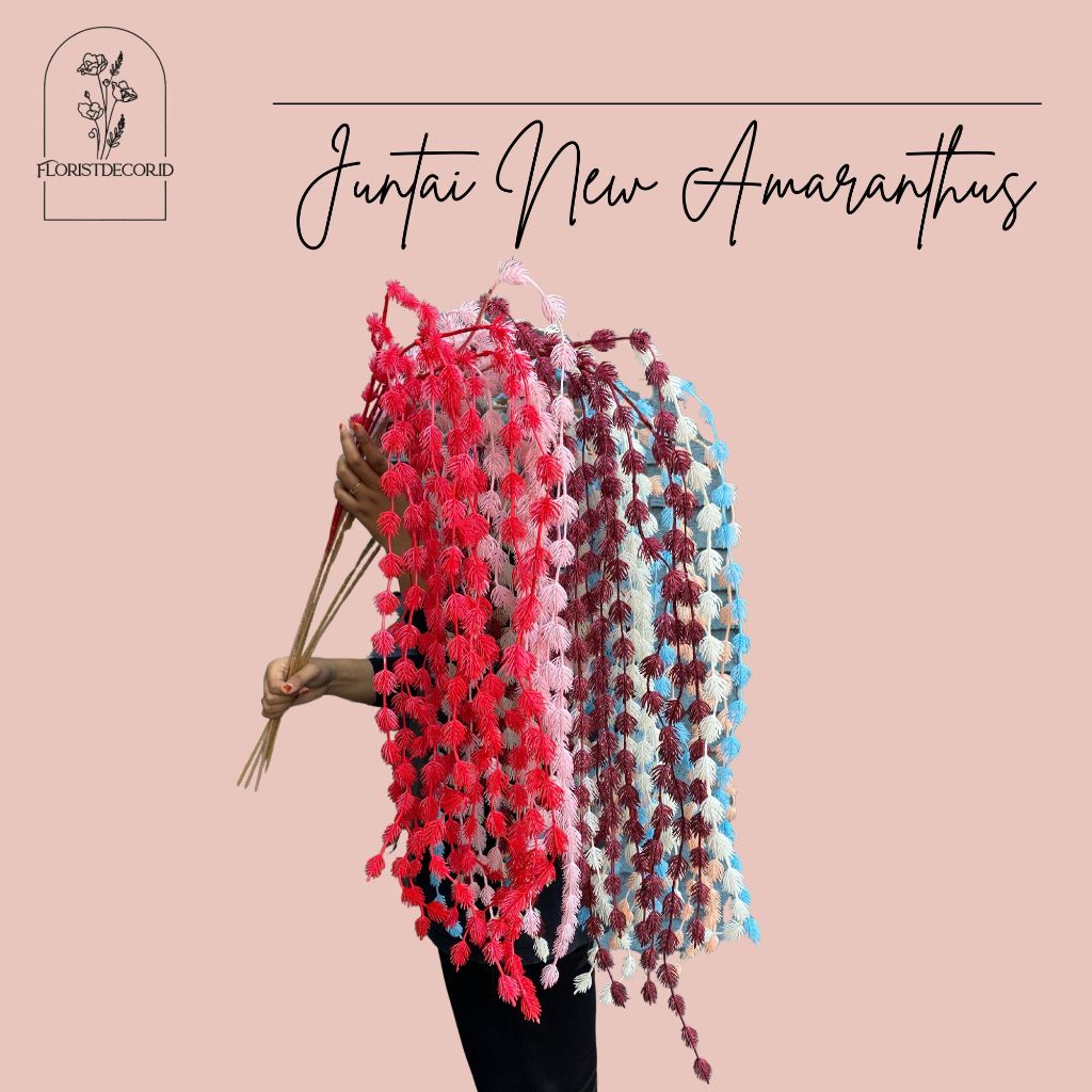 BUNGA NEW AMARANTHUS ARTIFICIAL / AMARANTHUS BUATAN HIASAN BUNGA JUNTAI DEKORASI WEDDING PERNIKAHAN