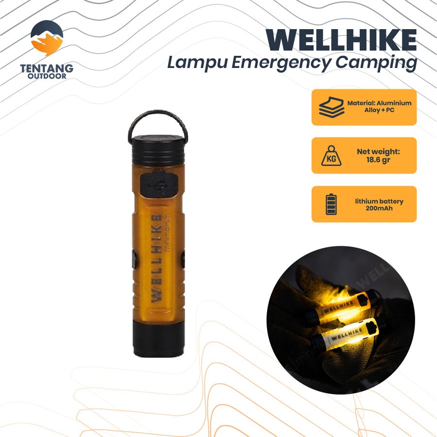 Lampu Emergency Camping WELLHIKE Lampu Darurat Mini Outdoor Hiking