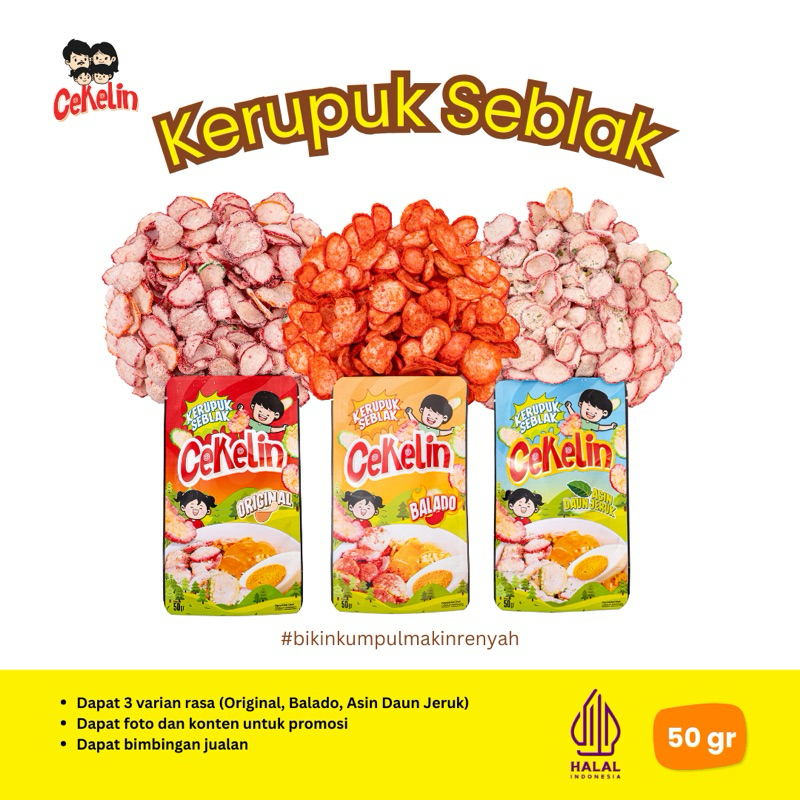 

CEKELIN Kerupuk Seblak varian rasa-50gr