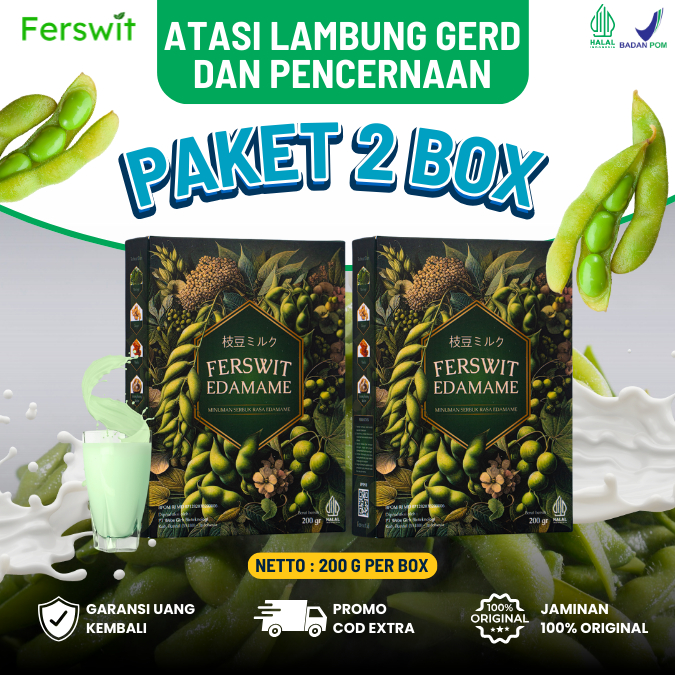 

Ferswit Susu Edamame Asli Jepang Solusi Asam Urat dan Nyeri Sendi 2 BOX