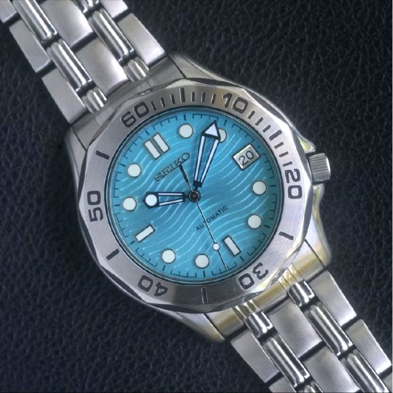 seiko snk031 seikomod seikomega seamaster 7S26 01G0 bekas second preloved