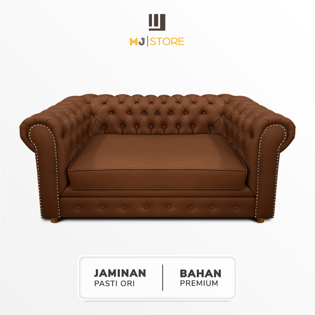 Sofa Kulit Sintetis Chester SERIES Brown Modern Minimalist Leather Premium Sintetis Leather Minimali