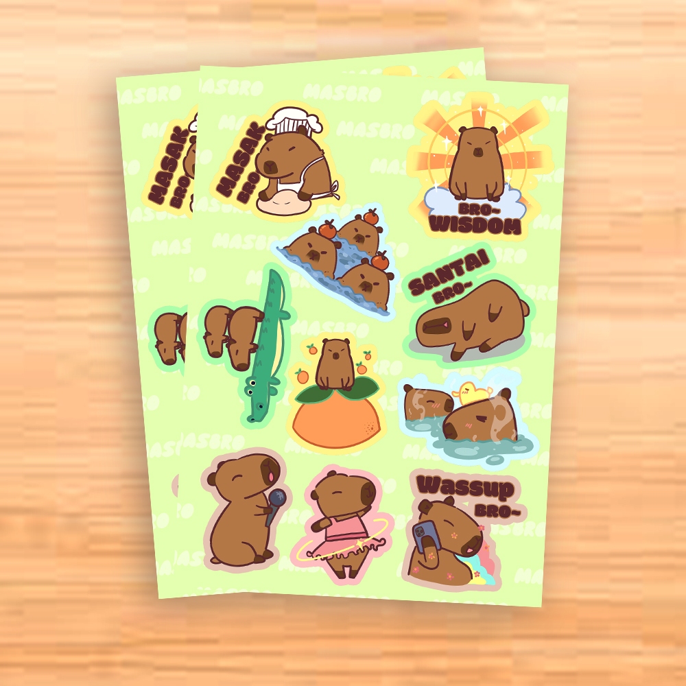 

Sticker Masbro. Capybara