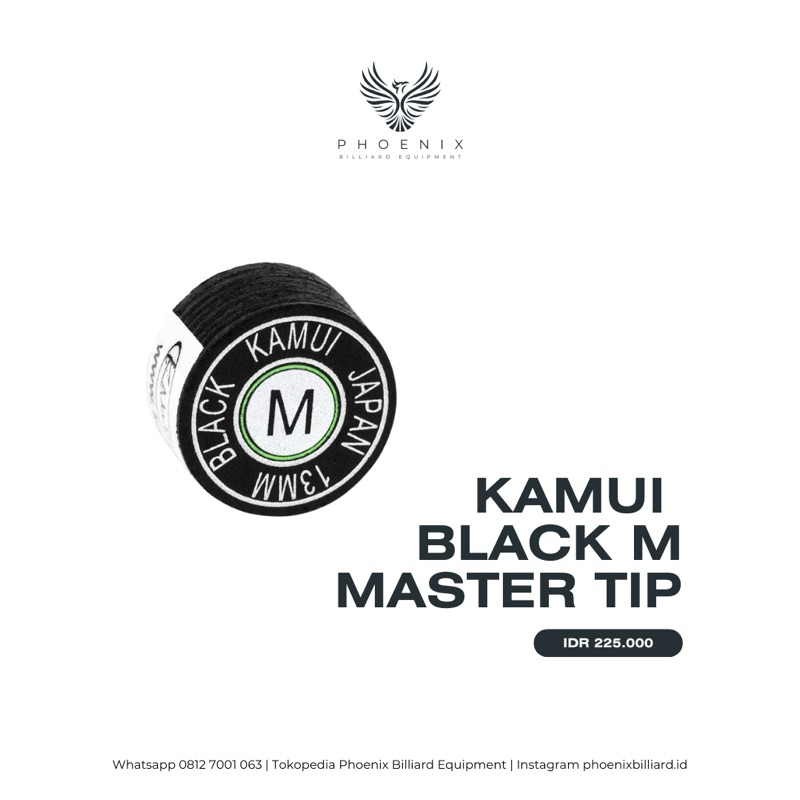 KAMUI BLACK M MASTER TIP BILLIARD | MASTER TIP | MASTER TIP M BLACK | MASTER TIP KAMUI