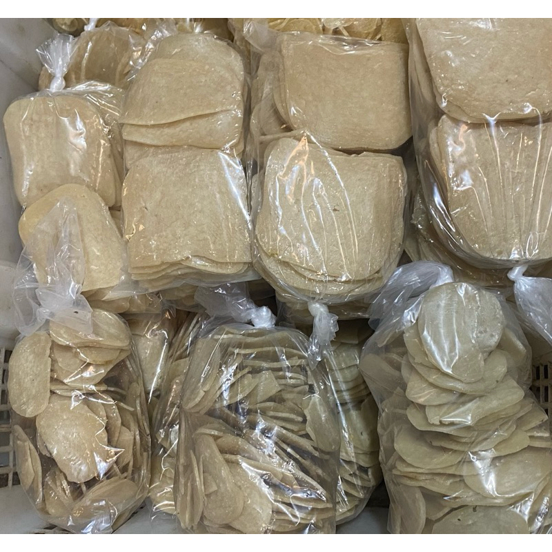 

Kurupuk pipih timbang isi 250gr