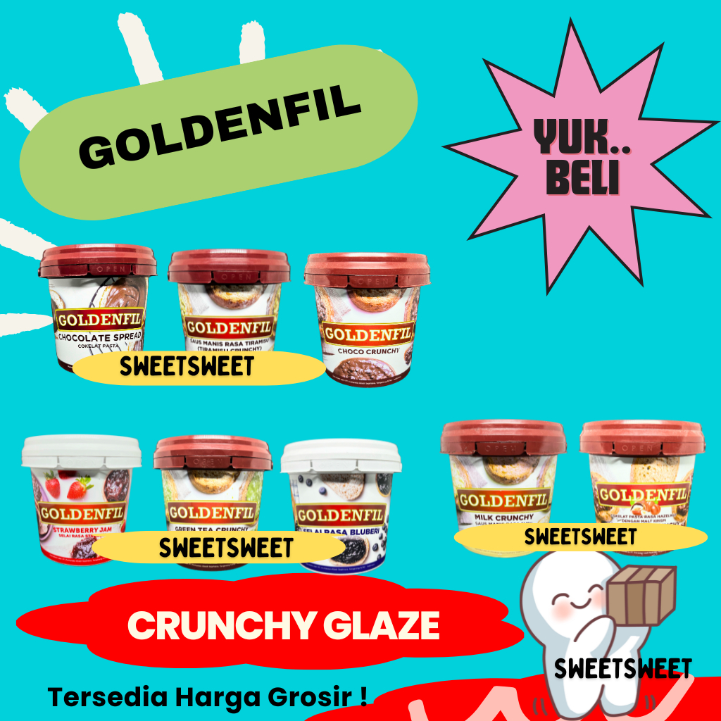 

Sweetsweet Aneka Rasa Goldenfil Selai Crunchy | Selai Roti 1 Kg {BISA COD} {Lebih Murah Grosir}