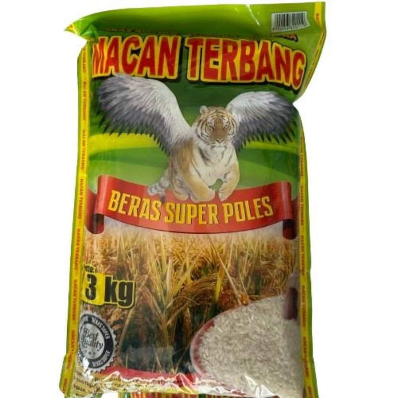 

RYS BERAS PREMIUM MACAN TERBANG 3KG ISI 3 PCS