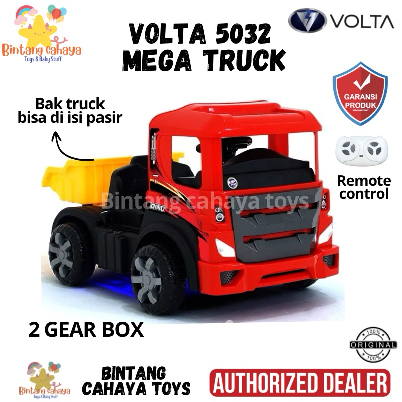 Mobil Aki Anak Mega Truck Volta 5032 Dump Truck trek pasir Ces Cas an listrik