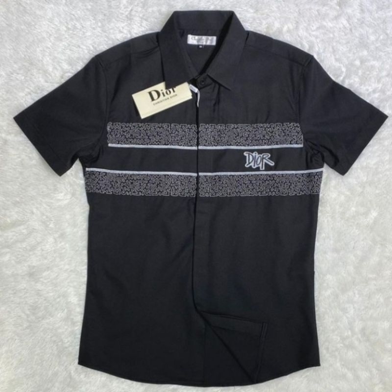 Kemeja Lengan Pria Pendek Dior
