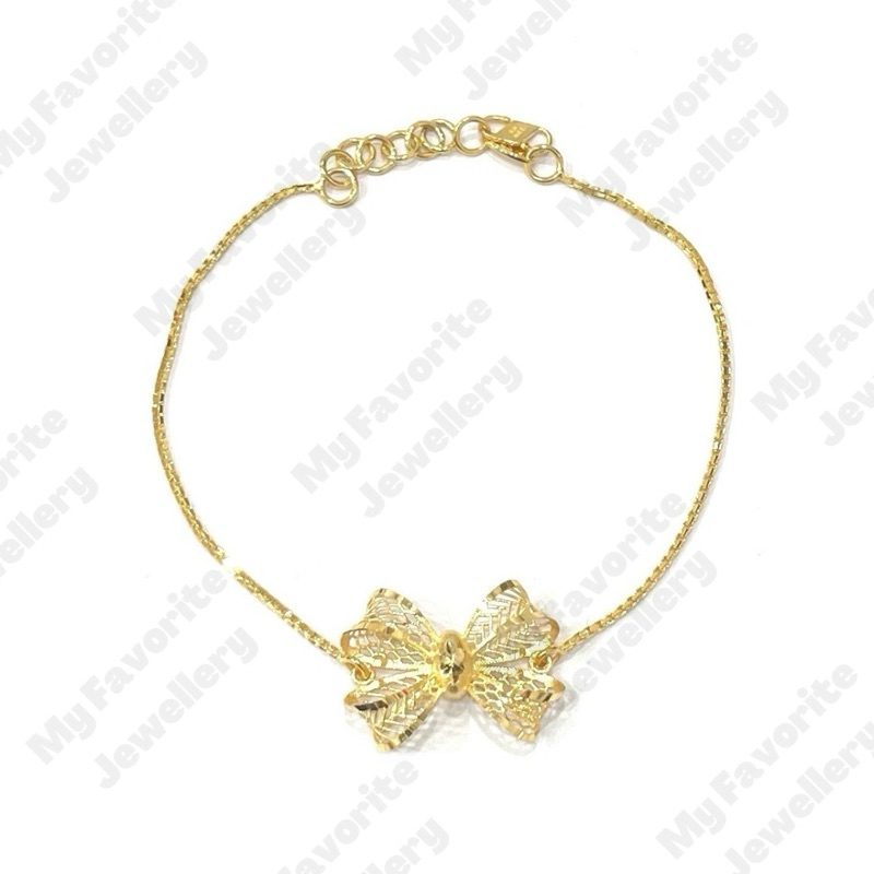 Gelang Italy Pita kerawang TERBARU EMAS ASLI Kadar 875 20K