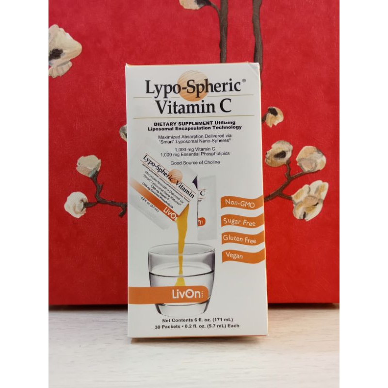LivOn Labs Lypo-Spheric lypo spheric vitamin C 1000mg 1000 mg lyposomal phospolipids 30 packet
