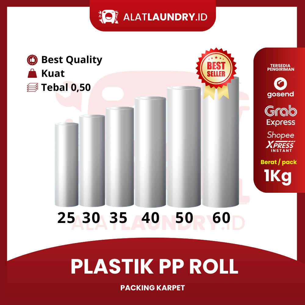 plastik laundry roll/karpet 1Kg | plastik roll polos laundry | plastik roll murah | plastik Laundry 