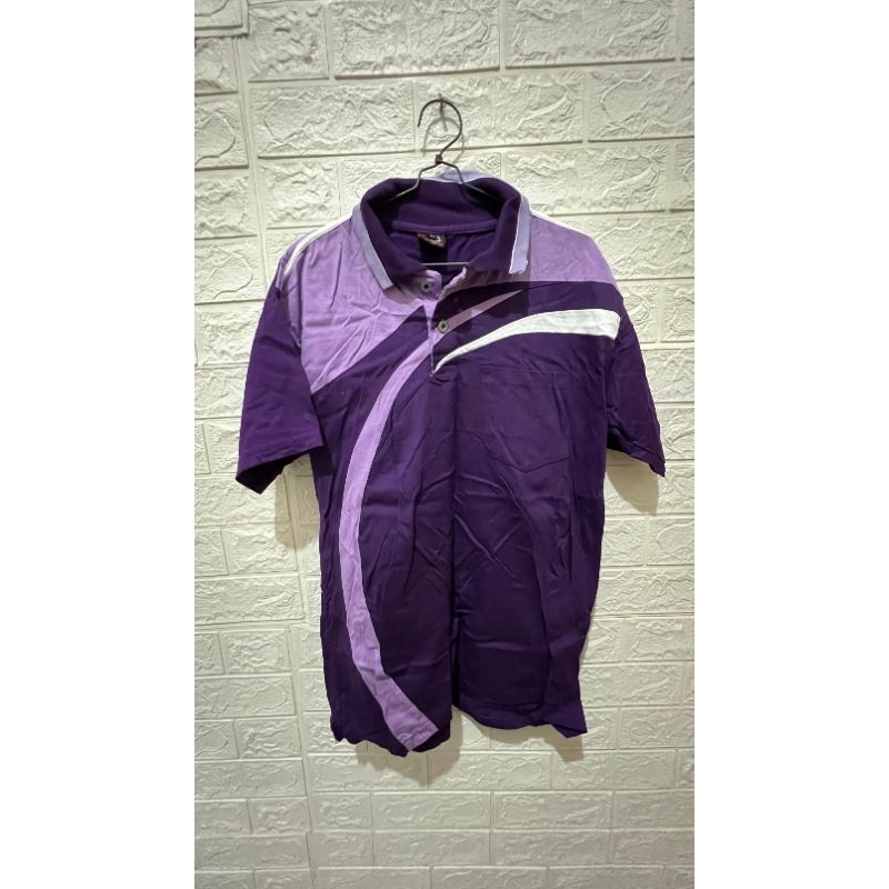 Polo Kemeja Hem kaos HACCP V ungu Seragam Kerja Kantor Pabrik unisex pria wanita preloved