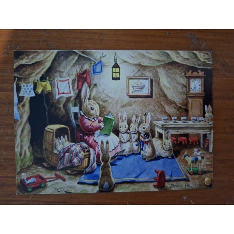 

kartu pos paskah/easter rabbit postcard