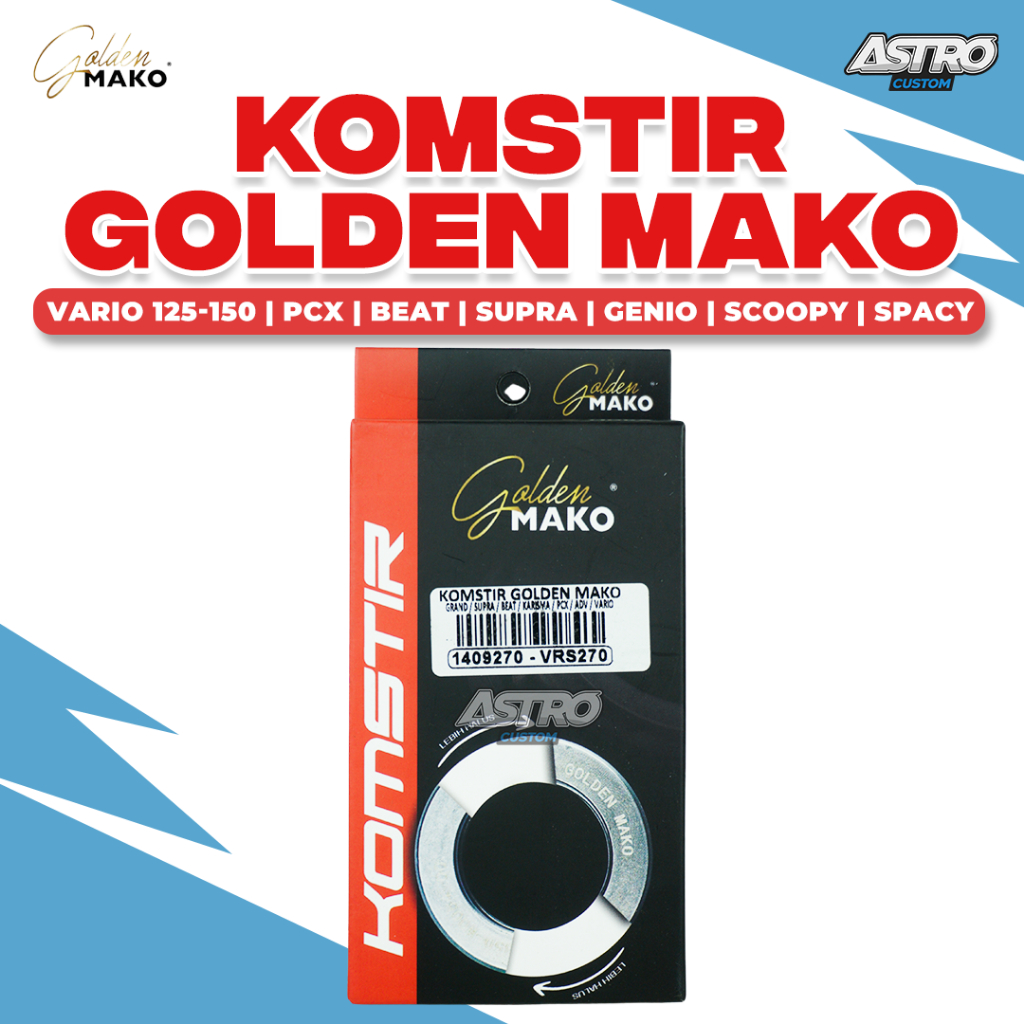 Komstir Golden Mako Vario 125 150 Beat Fi Scoopy Fi Pcx 150 160 Spacy Genio Supra X 125 Revo Legenda