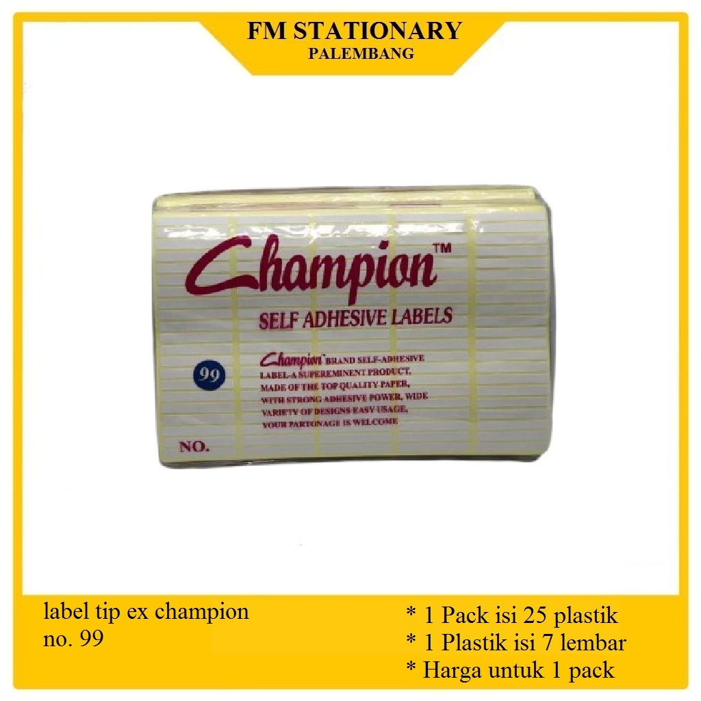 

Label tipex champion 99
