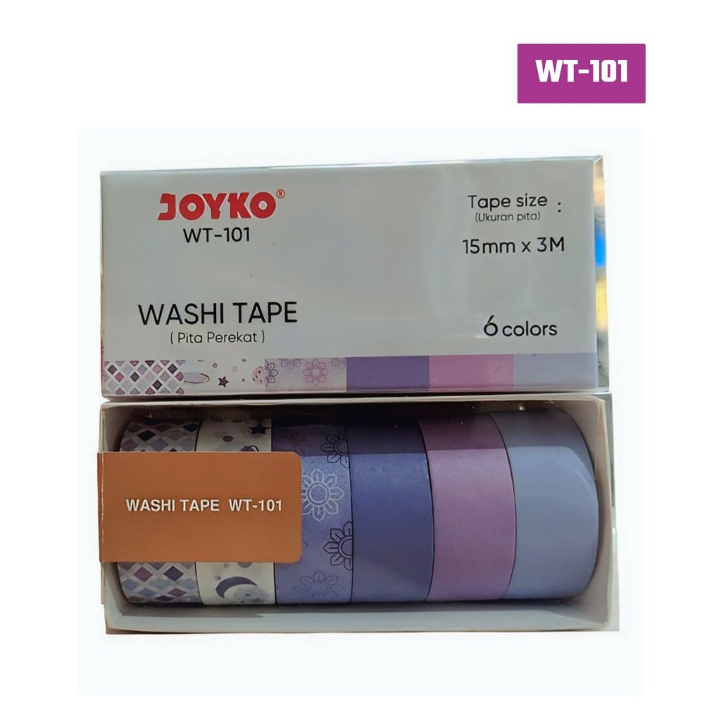 

Washi Tape Joyko WT-101 pita perekat kertas warna