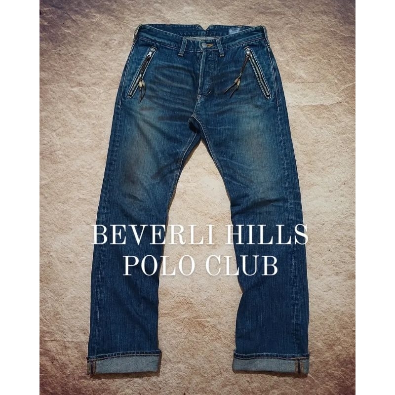 Jeans pria keren BEVERLI HILLS POLO model low boot cut second preloved