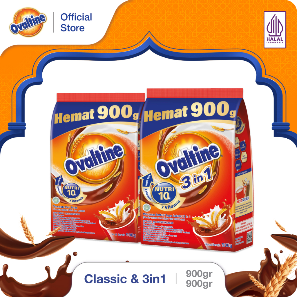 

OVALTINE Paket Bundle Classic 900g dan 3in1 900g