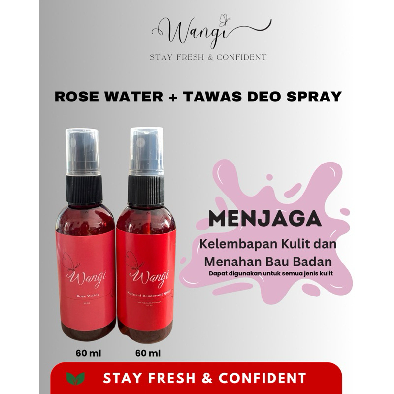 WANGI - Rose Water + Tawas Deodorant Spray