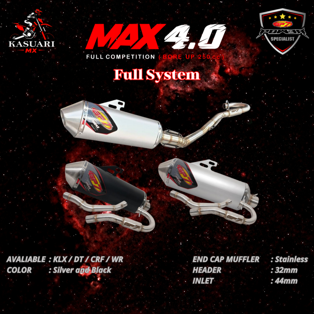 GP7 Max 4.0 Bore Up CRF/KLX/DT/WR Silver/Black