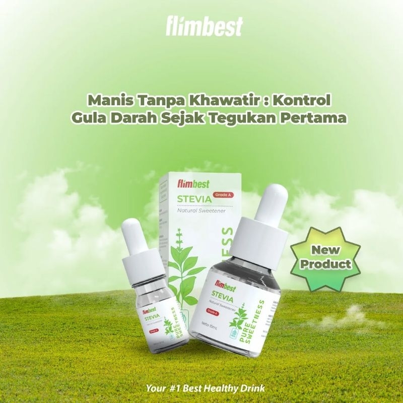 

Promo Flimbest Gula Stevia 5ML Liquid Pure Sweetness ORIGINAL Pemanis Alami - Grade A (Premium Quality) Zero Kalori Bebas Gula 0 Gr Sugar BPOM HALAL