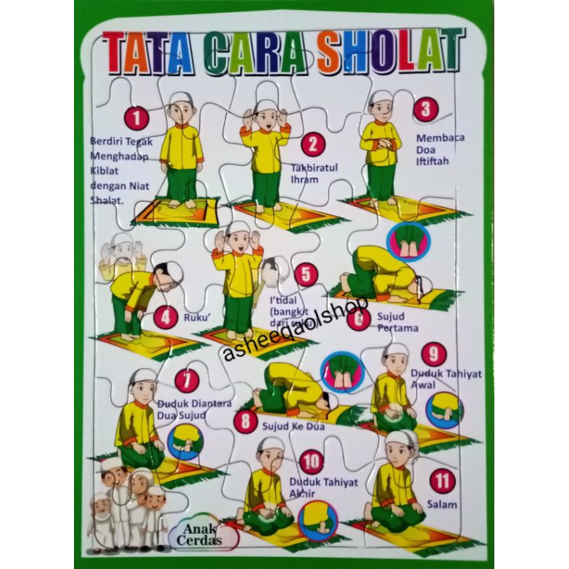 Puzzle aktivitas anak Tata cara sholat