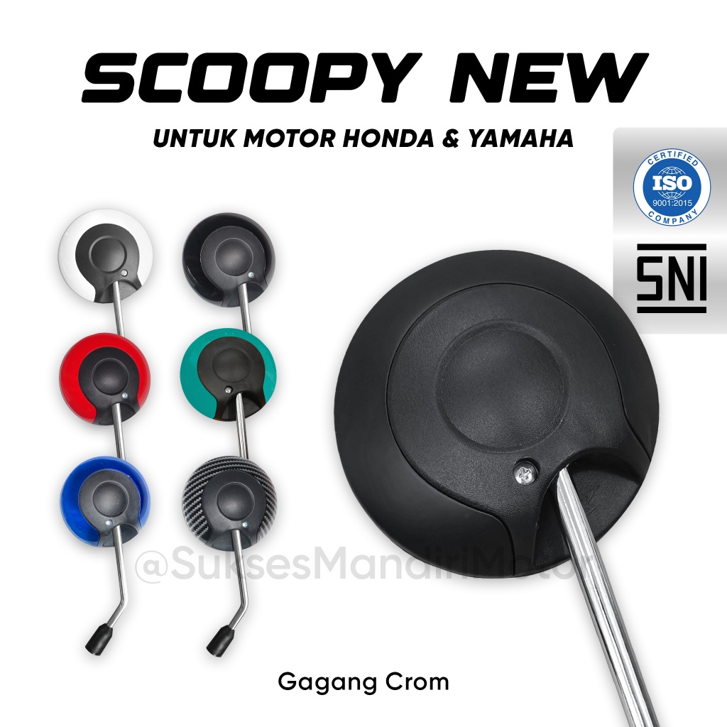 Spion Scoopy | Kaca Spion Motor Universal | Motor Honda, Yamaha, Suzuki | Motor Scoopy New Gagang Cr