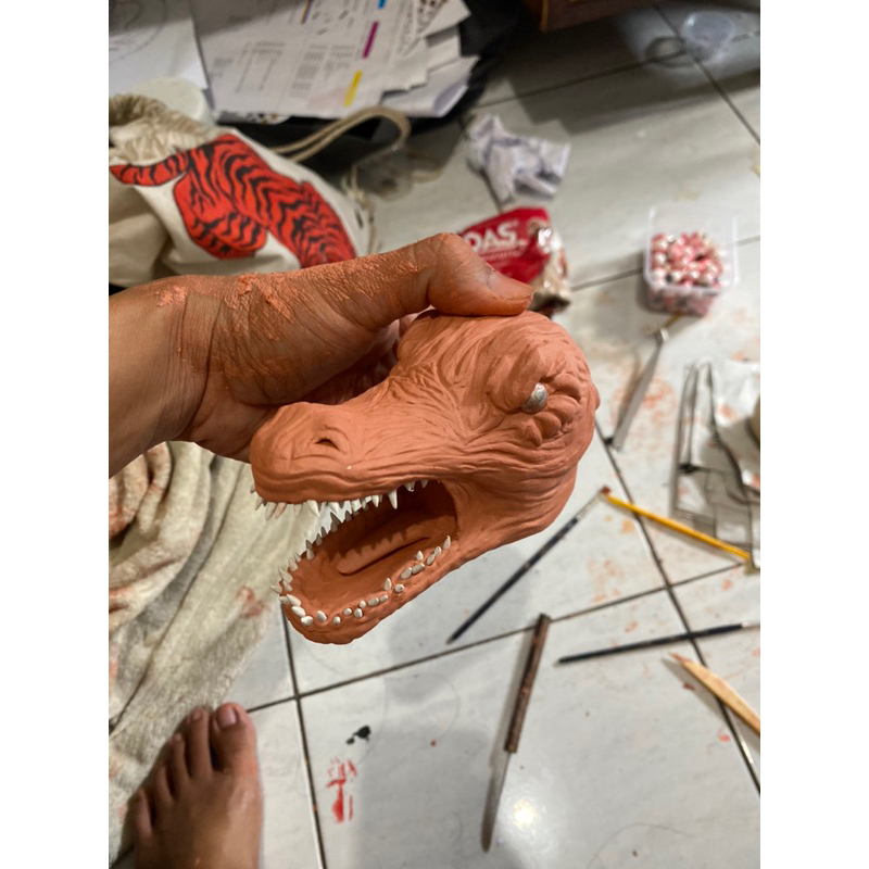 Tapel Ogoh - Ogoh Mini 6cm x 10cm Clay Coklat