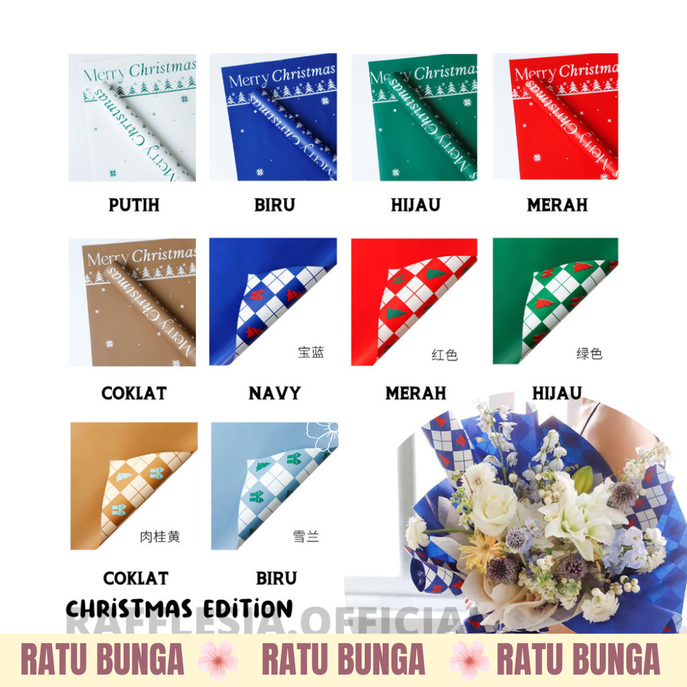 

Christmas Kraft Wrapping Paper Gift Natal Wrapping Motif Natal Merry Christmas Kertas Kado Natal Kertas