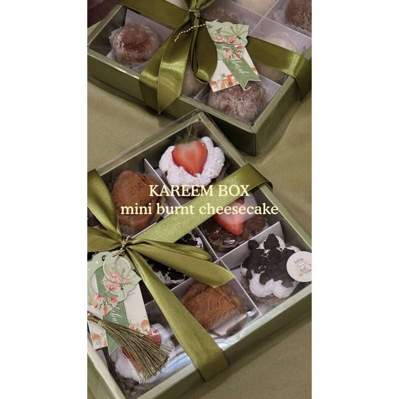 [ HAMPERS LEBARAN ] Kareem Box Mini Burnt Cheese Cake