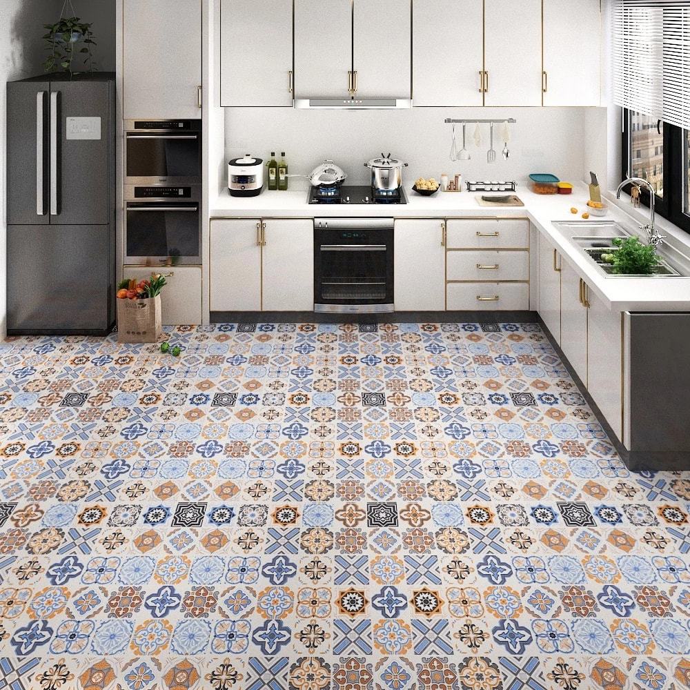 Stiker Lantai Kamar Mandi Anti Licin Toilet Tahan Air Pvc Sticker Perekat Diri Dapur Balkon Kamar