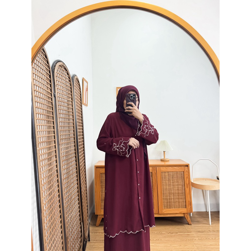 MALAYA SET LOCANA BORDIR [BAHAN CRINKLE]