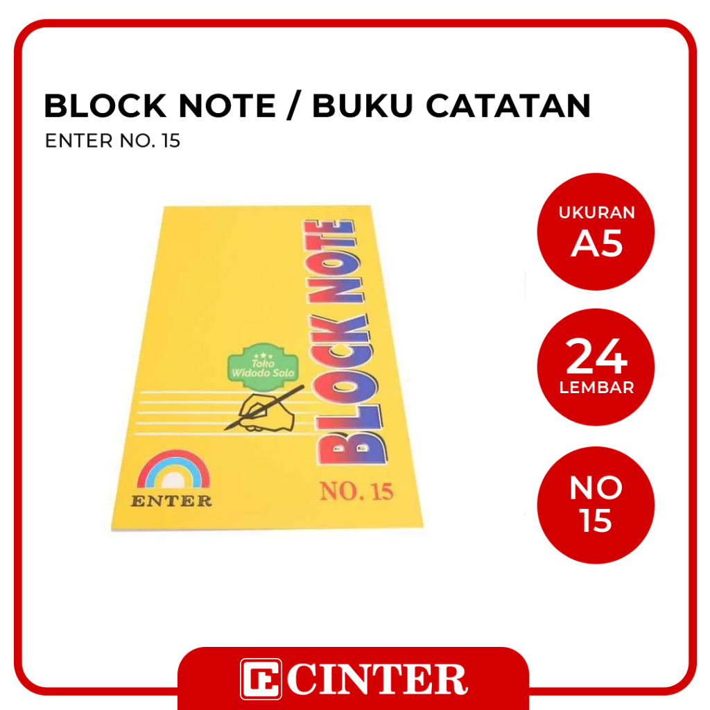 ENTER - BLOCK NOTE / BUKU CATATAN / BUKU CATATAN SEMINAR